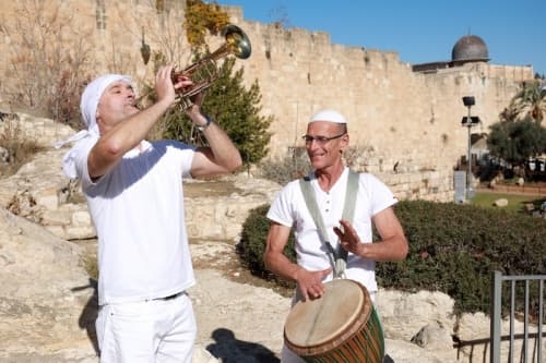 לוגו של תרועות השמחה